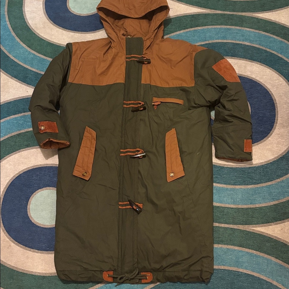 Vintage Mulberry Street Green and Brown Puffer Jacket / Parka